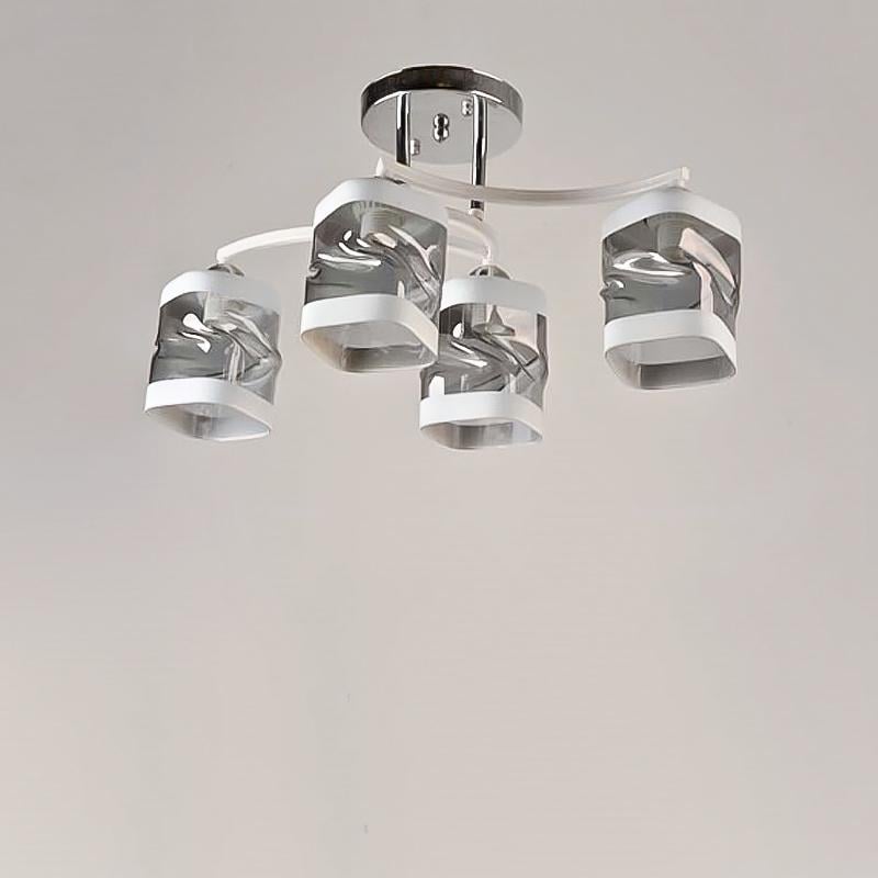 Люстра стельова Light House SRS-16244/4А на чотири лампи Хром/Білий