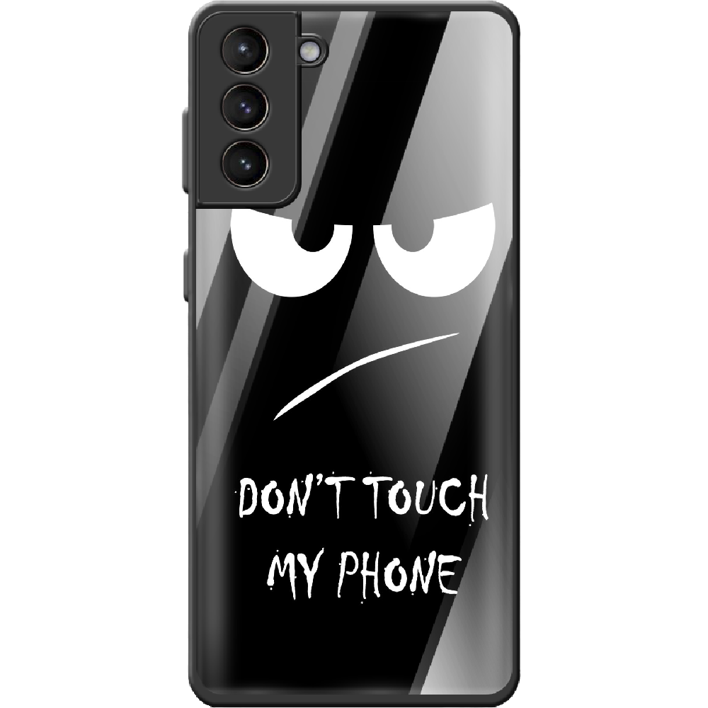 Чехол BoxFace Samsung G991 Galaxy S21 Don't Touch my Phone Черный силикон со стеклом (41709-up535-42229)