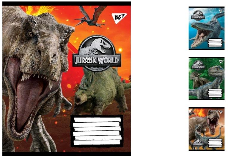 Зошити учнівські у лінійку YES Jurassic World. Genetic failure 60 арк. 10 шт. в уп. (MTT-131959)