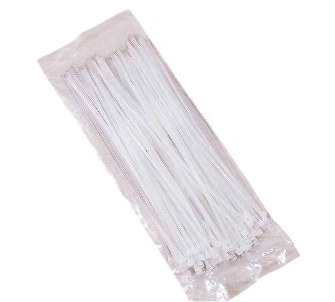 Стяжка для кабеля пластиковая 100 шт. 2,5х200 см Белый (37281)