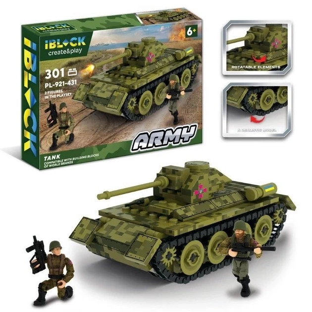 Конструктор Iblock Армия Танк 301 деталь (мс7966кон-6) - фото 2 Конструктор Iblock Армия Танк 301 деталь (мс7966кон-6) - фото 2