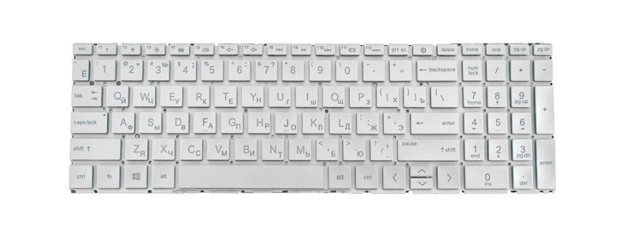 Клавіатура для ноутбука HP Pavilion 15-EG/15-EH rus/без кадру/підсвічування клавіш Silver (179781) Клавіатура для ноутбука HP Pavilion 15-EG/15-EH rus/без кадру/підсвічування клавіш Silver (179781)