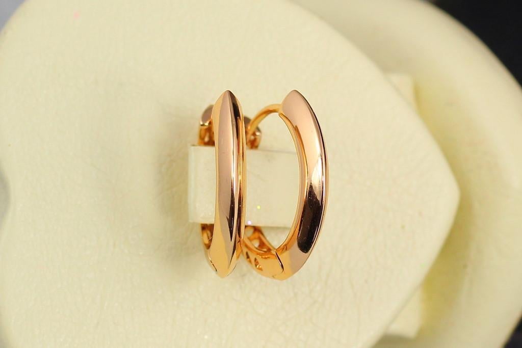 Серьги Xuping Jewelry с резными сердечками 2,2 см Золотистый (1574982032)