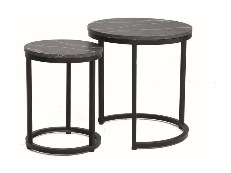Журнальный столик Signal HOLA комплект Черный мрамор/Черный (HOLACMAC) Журнальный столик Signal HOLA комплект Черный мрамор/Черный (HOLACMAC)