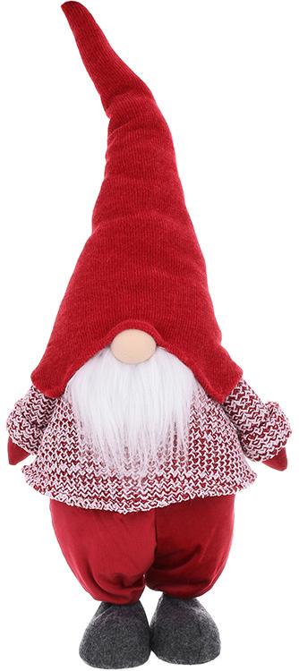 Игрушка мягкая Гном в красных брюках и колпаке 73 см
