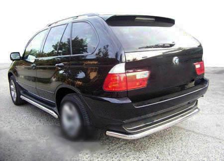Задняя защита Special CAN для BMW X5 E-53 1999-2006 гг. нержавеющая сталь Хром