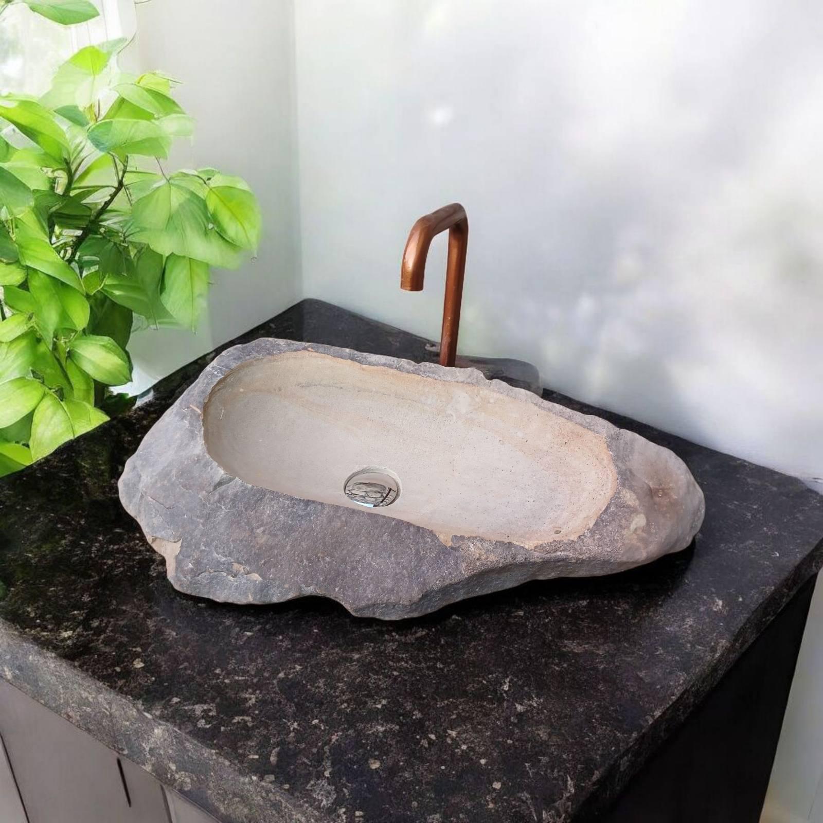 Раковина з рідкісного натурального каменю 64х33х14 см - фото 4 Раковина з рідкісного натурального каменю 64х33х14 см - фото 4