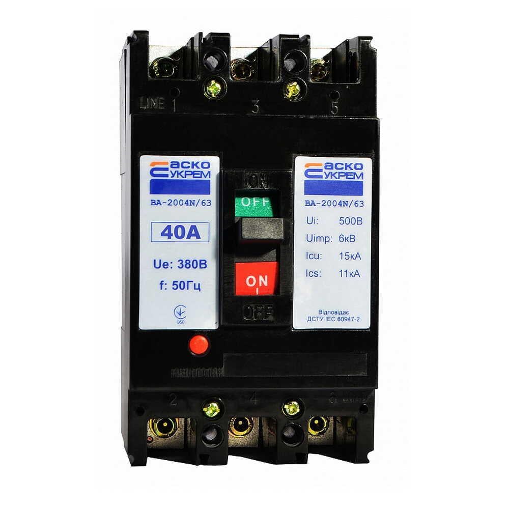 Автоматический выключатель АСКО-УКРЕМ ВА-2004N/63 3р 40А (A0010040063) Автоматический выключатель АСКО-УКРЕМ ВА-2004N/63 3р 40А (A0010040063)