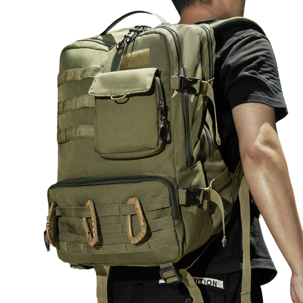 Рюкзак военный Tigernu с карманами водоотталкивающий 28 л Хаки (B9007B)