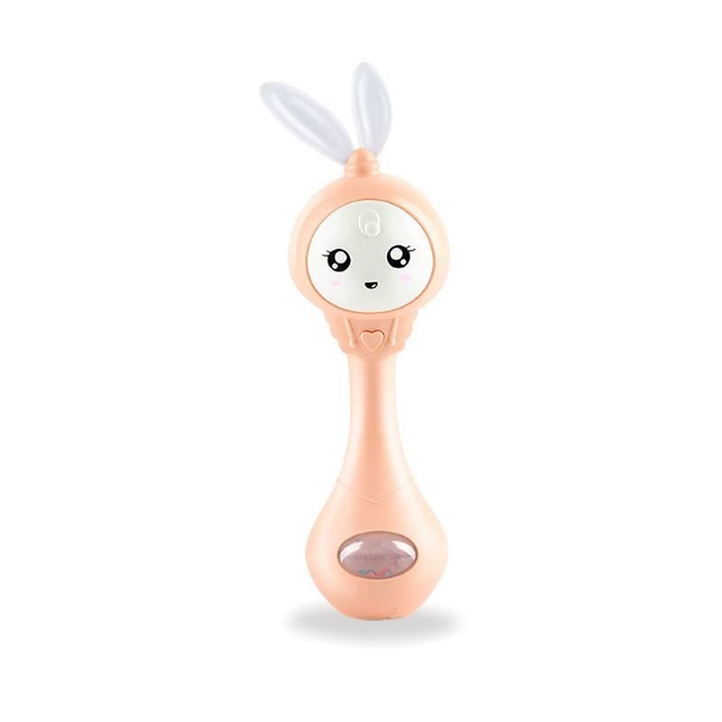 Погремушка интерактивная музыкальная Sobebear Baby Molar Rattle YL 5505 прорезыватель для зубов Зайка Персиковая (1720294468)