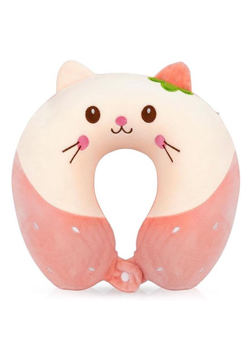 Подушка для подорожей Good Idea Котик з ефектом пам'яті 28х28 см Рожевий (383369SP)