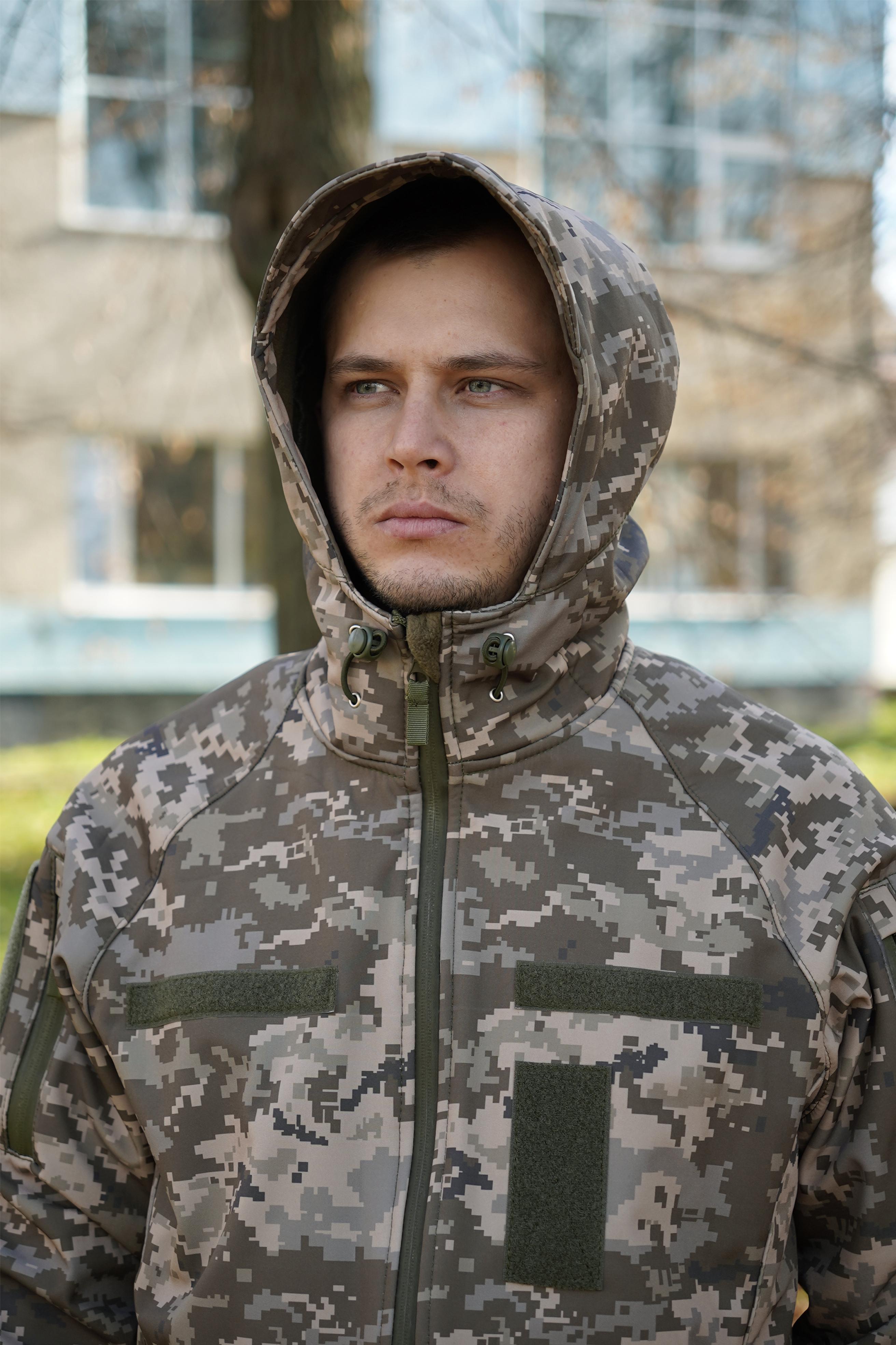 Куртка военная мембранная Windproof Softshell Pro с защитой от ветра и дождя XL Пиксель (7294-2-XL) - фото 14