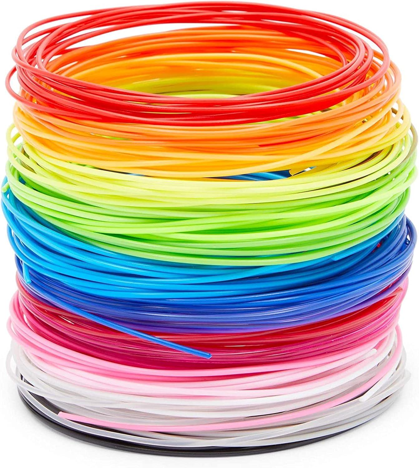 Пластик PLA разноцветный для 3D ручки 1,75 мм и 20 цветов по 5 м (XJ4754)