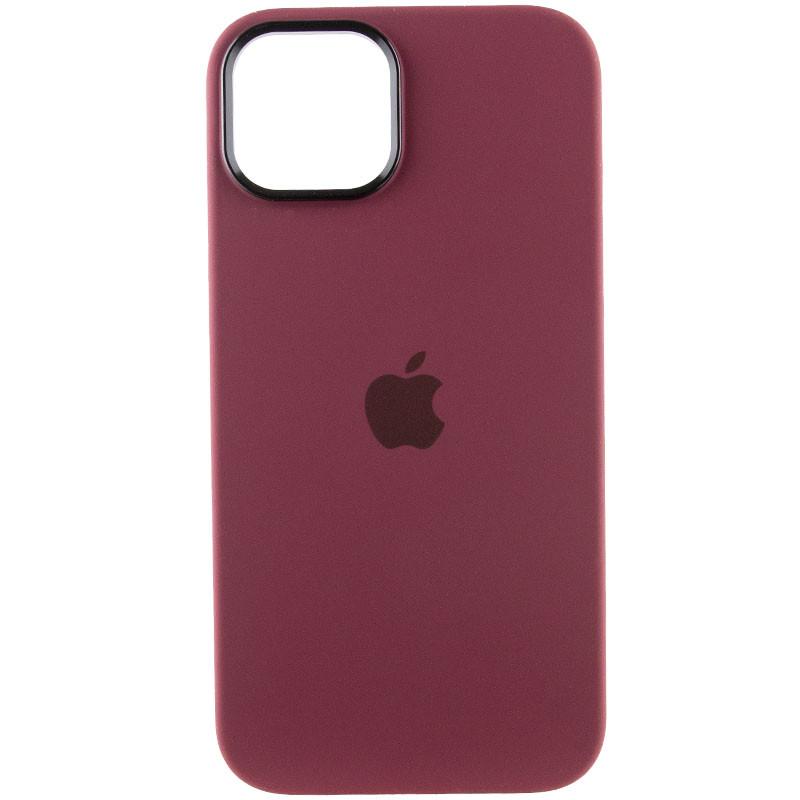 Протиударний чохол Silicone Case Metal Buttons (AA) для Apple iPhone 12 Pro Max (6.7") Бордовий / Plum - фото 2