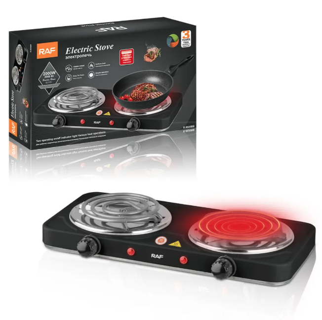 Плита электрическая плита RAF R.8020BB двухконфорочная (32400316)