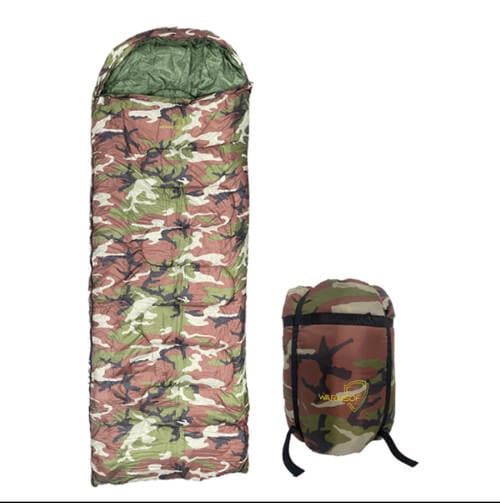 Спальный мешок зимний Warmsof пуховой 80% до -25 °С 2 кг 220х80 см Камуфляж/Хаки с капюшоном (FND802000)