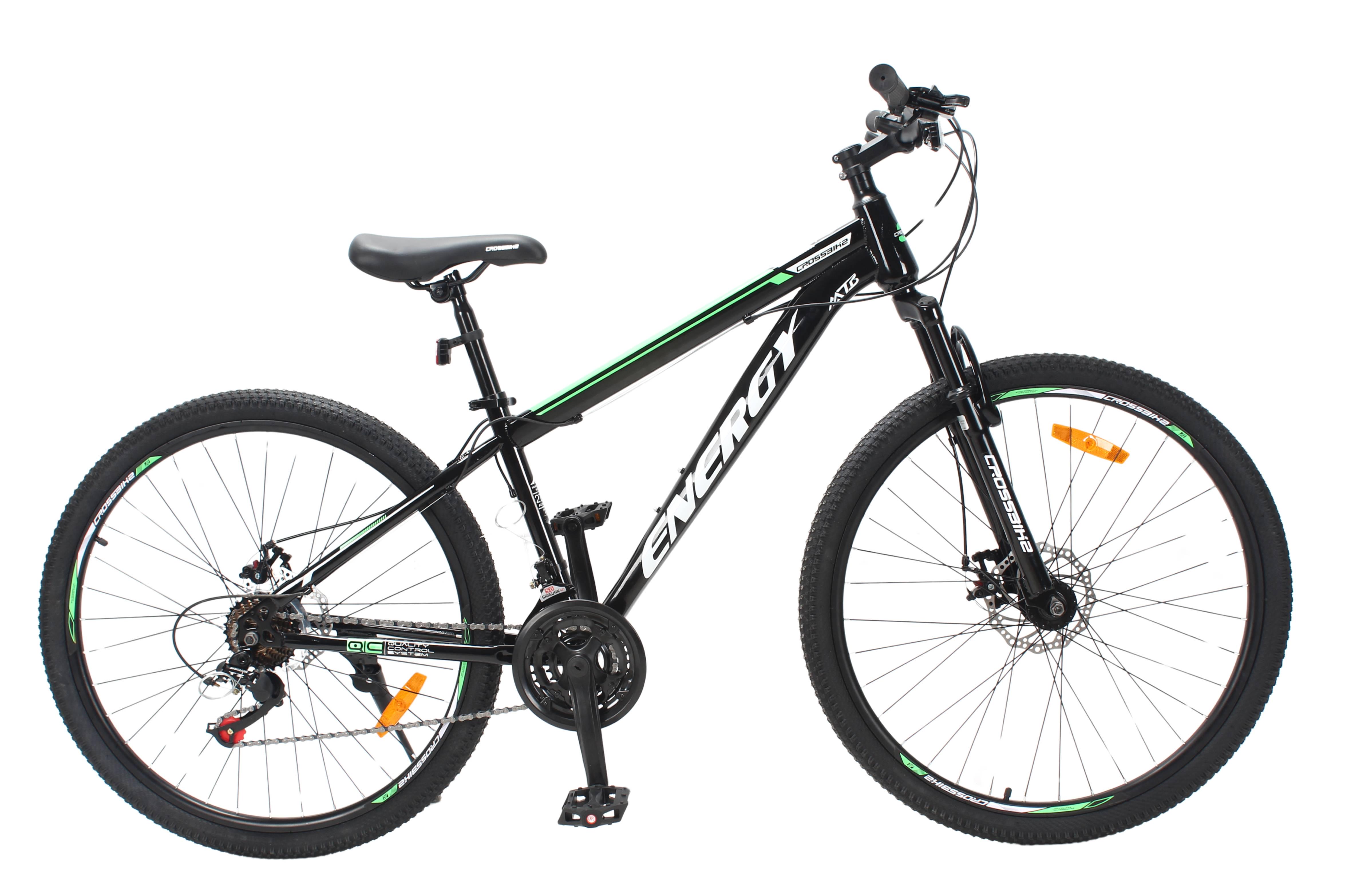 Велосипед CrossBike Energy 27,5" 15" Черно-зеленый