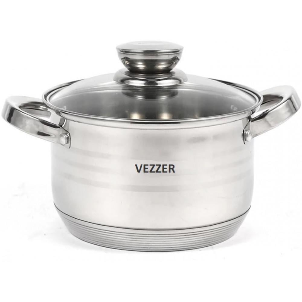 Кастрюля с крышкой Vezzer с 5-ислойным дном 2,5 л (VZ2010) - фото 1 Кастрюля с крышкой Vezzer с 5-ислойным дном 2,5 л (VZ2010) - фото 1