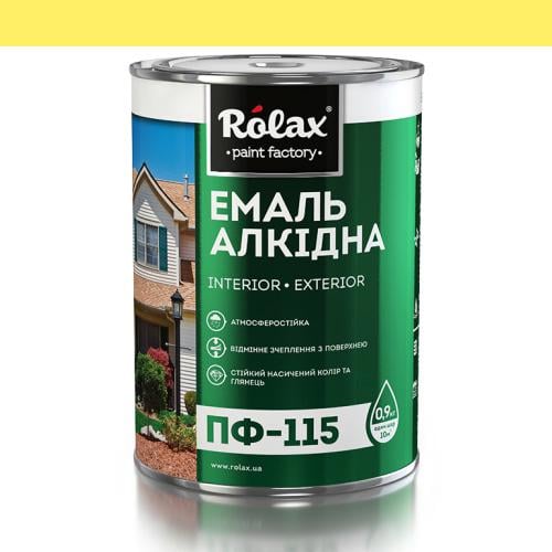 Эмаль алкидная ПФ-115 Rolax 0,9 кг Желтый (522)