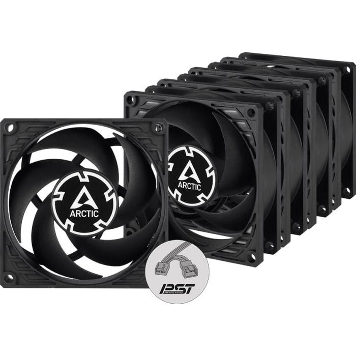 Вентилятор для корпуса Arctic P8 PWM PST 80 мм 5 Pack Black (ACFAN00154A)