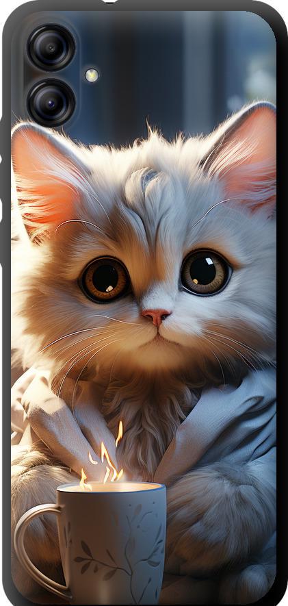 Чехол на Samsung Galaxy A04e A042F White cat (5646b-2908-42517)