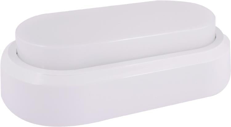 Світильник LED накладний E.NEXT e.LED.oval.12.4500.white 12W 220V 840lm 500K 190x100x45 мм IP54 (l0810105)
