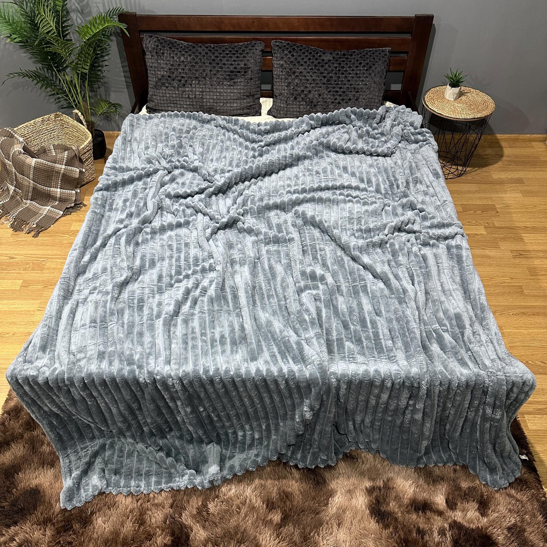 Покривало Королівський шарпей євро 200х220 см Сірий - фото 8 Покривало Королівський шарпей євро 200х220 см Сірий - фото 8