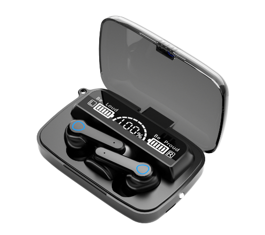 Навушники бездротові M19 TWS BT5.1 із сенсорним світлодіодним дисплеєм Black (1843)