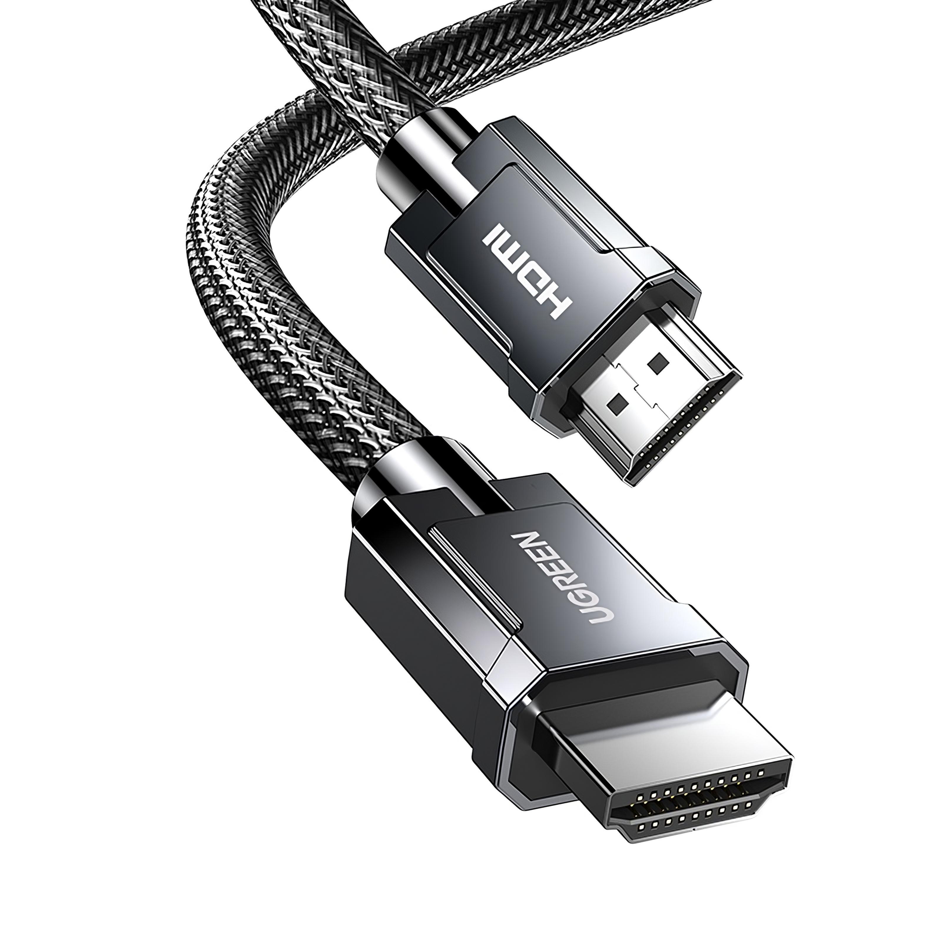 Кабель UGREEN HDMI 2.1 4K 120Hz 48 Гбіт/с 3D Dolby Atmos HDR 10+ eARC HDCP 2.3 1080p 240Hz 1,5 м Чорний (70320)