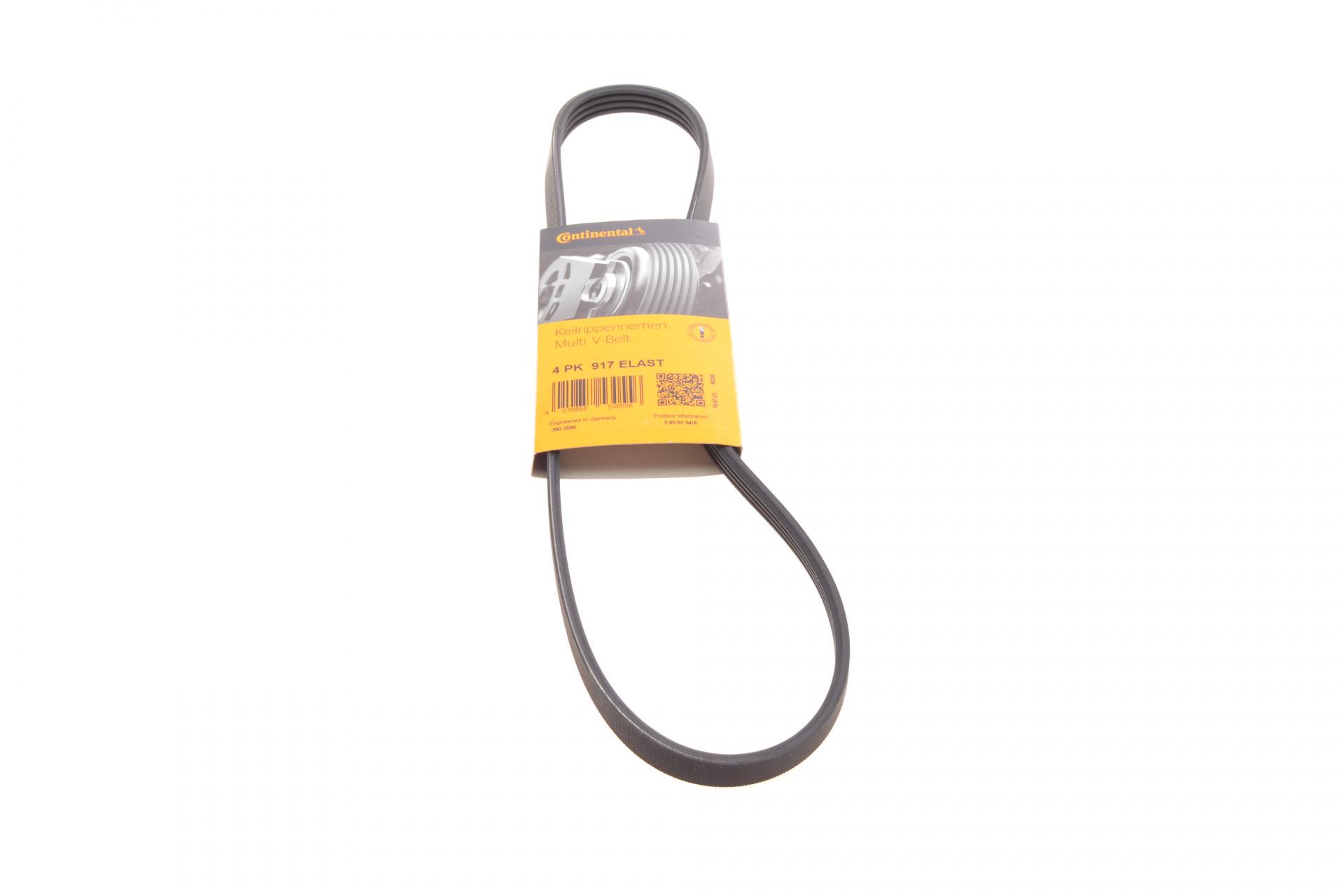 Ремень генератора Continental BMW 3 E46/X3 E83 01-07/Fiat Stilo 1.6 16V 01-08 4PK917 ELAST