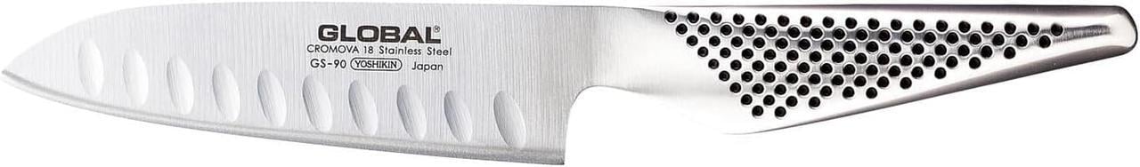 Кухонний ніж Сантоку Global GS 56-58 HRC двостороннє заточування та ідеально збалансована рукоять нержавіюча сталь 130 мм (2524991264)