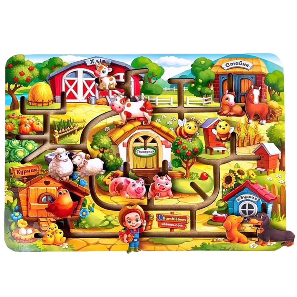 Гра дитяча розвиваюча Ubumblebees Лабіринт-ферма (PSD213)
