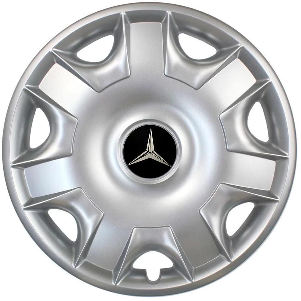 Колпаки SJS 301 з логотипом Mercedes-Benz R15 4 шт. Серебристый (2654555292)