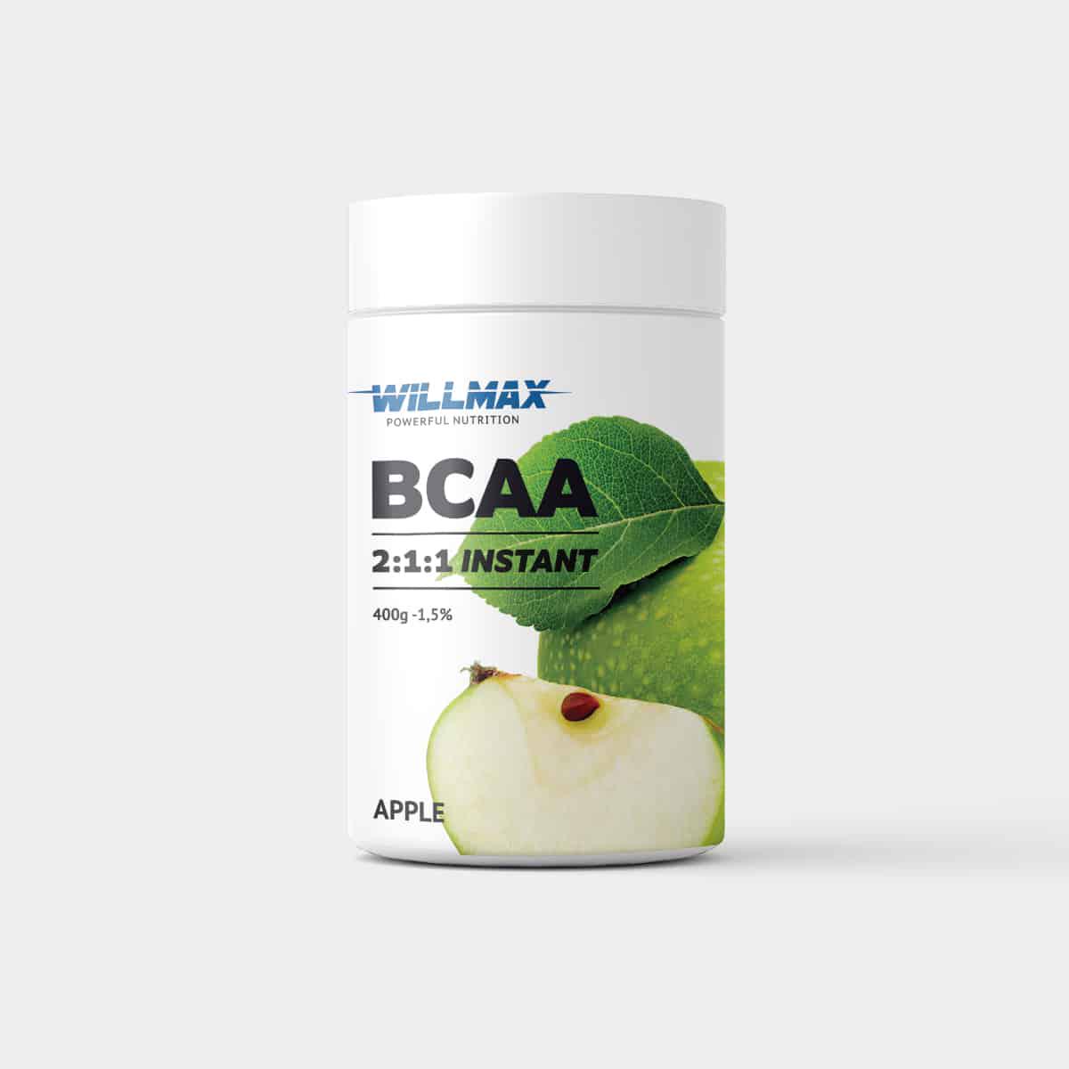 Аминокислоты BCAA Бсаа Willmax BCAA 2:1:1 Instant 400 г Яблоко (7130) - фото 1