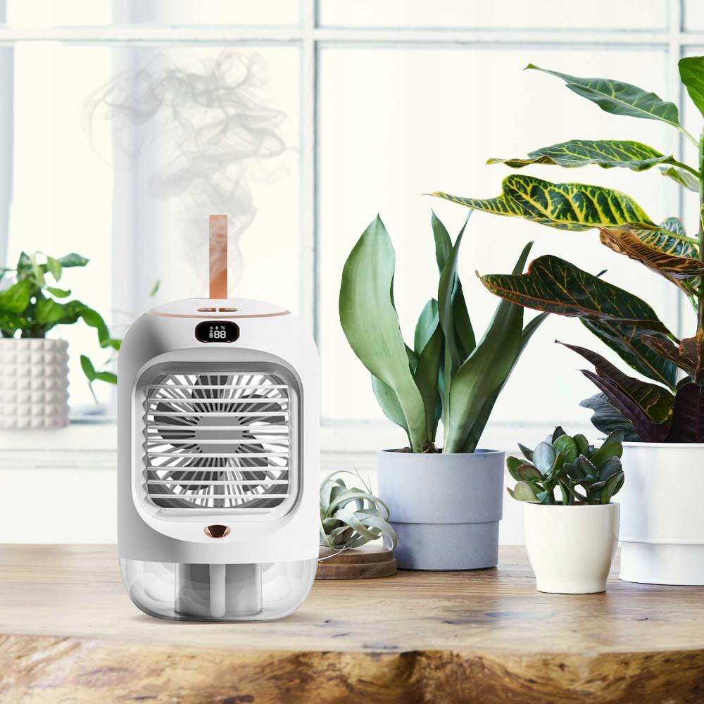 Вентилятор портативный XO MF76 3в1 с распылительным охлаждением увлажнитель для дома 3600 mAh 6W White (000504) - фото 4 Вентилятор портативный XO MF76 3в1 с распылительным охлаждением увлажнитель для дома 3600 mAh 6W White (000504) - фото 4