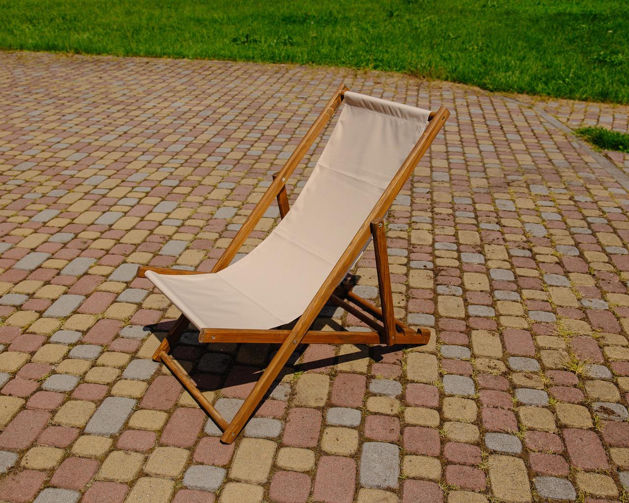 Шезлонг раскладной XRmaster тканевый Бежевый/Коричневый (0001777) - фото 2 Шезлонг раскладной XRmaster тканевый Бежевый/Коричневый (0001777) - фото 2