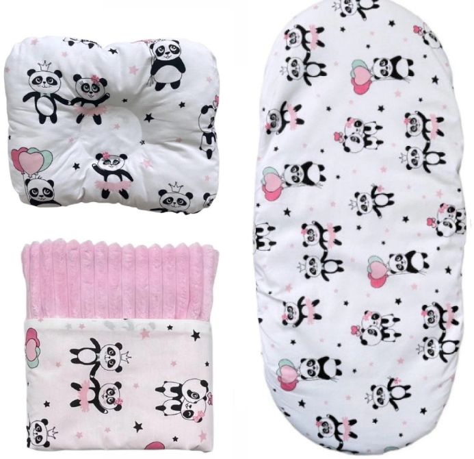 Набор в коляску RoyalBaby №40 Панды 3в1 Розовый (143825)