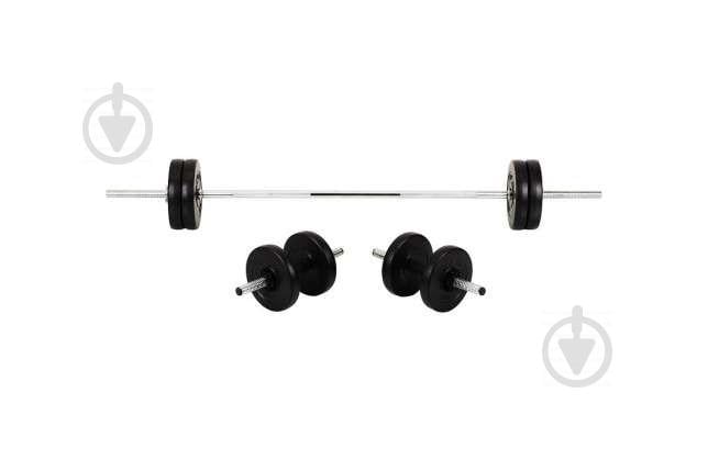 Набір: штанга + гантелі WCG 40 кг Чорний (320.000.007)