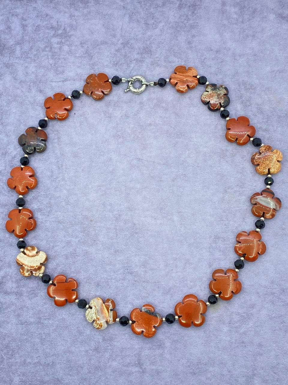 Бусы яшма 50 см Красный (887)