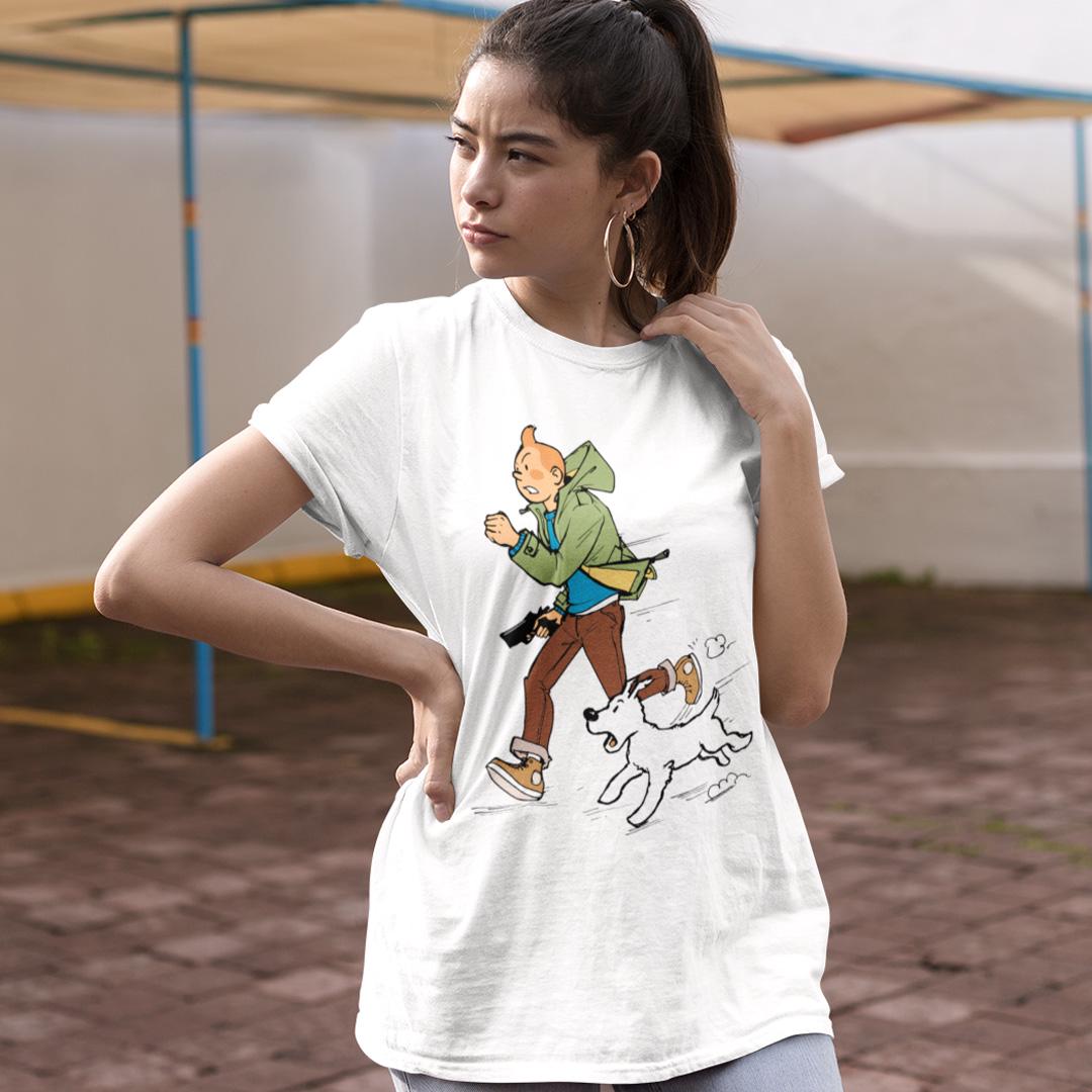 Футболка жіноча Tin Tin With Gun wht 3XL Білий (32698374)