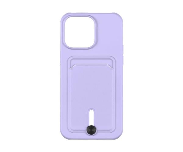 Чехол накладка TPU Colorfull Pocket Card для Apple iPhone 15 Pro Max 39.Elegant purple - фото 1