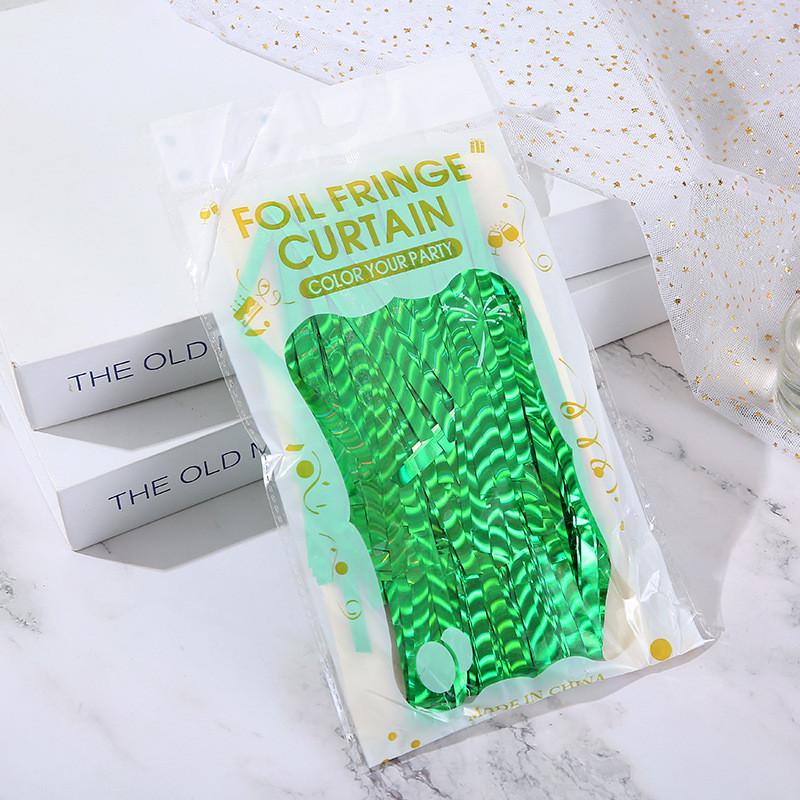 Дождик для фотозоны с блестящей голограммой 2x1 м Зеленый (Г6007)