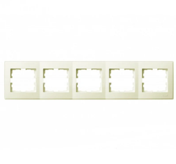 Рамка п'ятірна Lezard Lesya горизонтальна Кремовий (26389978)