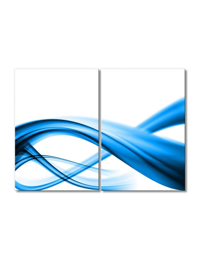 Картина модульная Прозрачно-синия волна 2 модуля 30х45 см