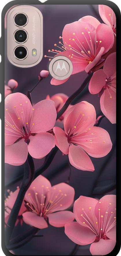Чехол на Motorola E40 Пурпурная сакура (6075b-2660-42517) Чехол на Motorola E40 Пурпурная сакура (6075b-2660-42517)