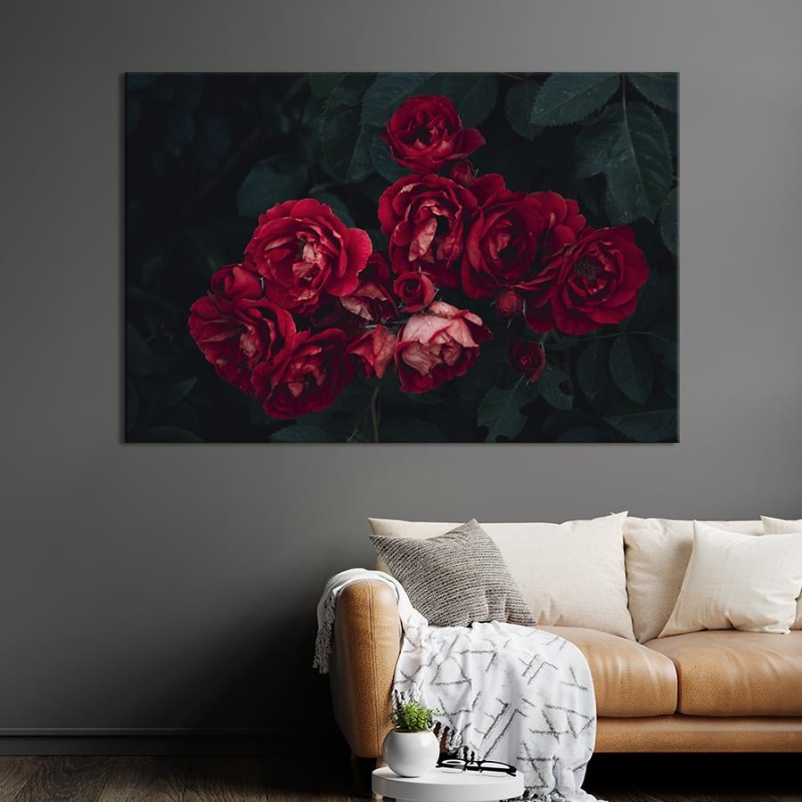 Картина на холсте Красные розы 75x50 см (924-1)