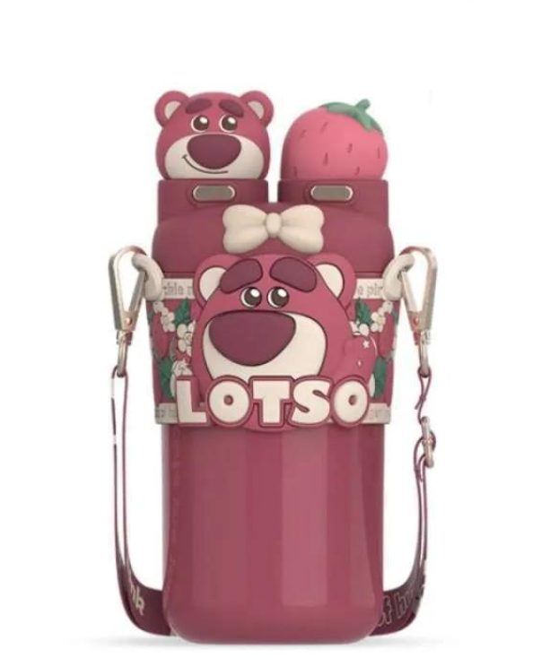 Бутылка для воды детская Lotso Strawberry Bear Drinking Childrens Thermal Cup Red - фото 1