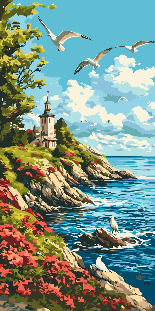 Картина за номерами Орігамі Морський ранок LW5118 40x80 см