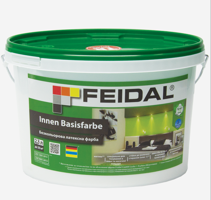 Краска бесцветная латексная Feidal Innen Basisfarbe 2,3 л