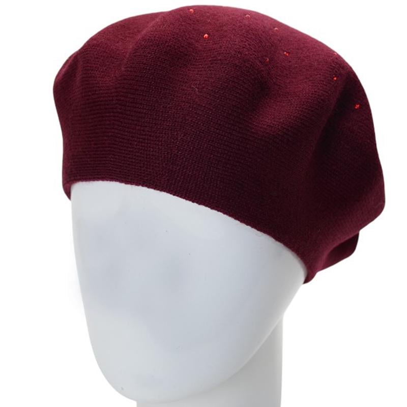 Берет женский двойной Lirus ФАЕР универсальный Бордовый (285978)
